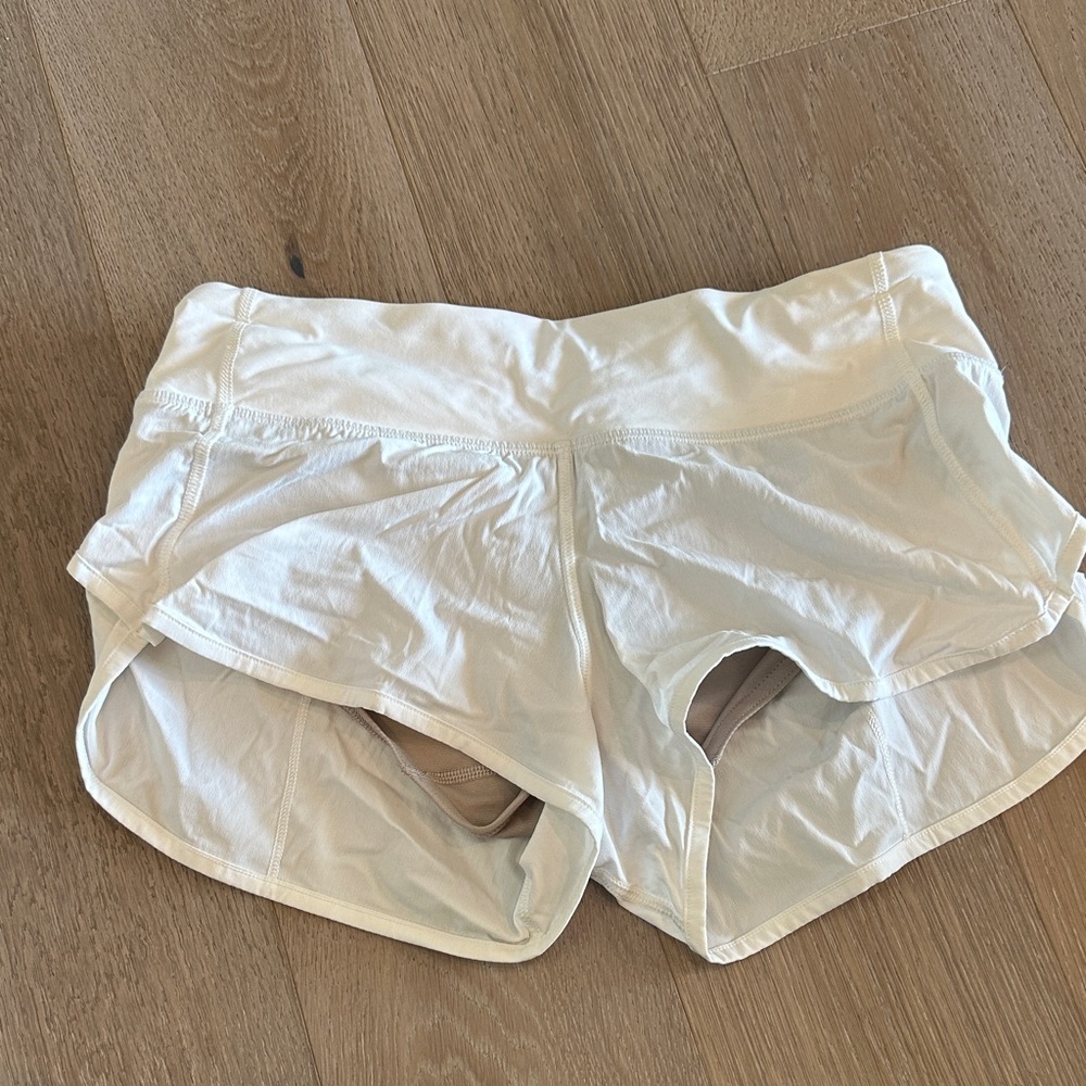 Lululemon Athletica Cream Athletic Shorts